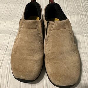 Kids Merrell Jungle Moc Shoes (Light Brown/Tan and Black)